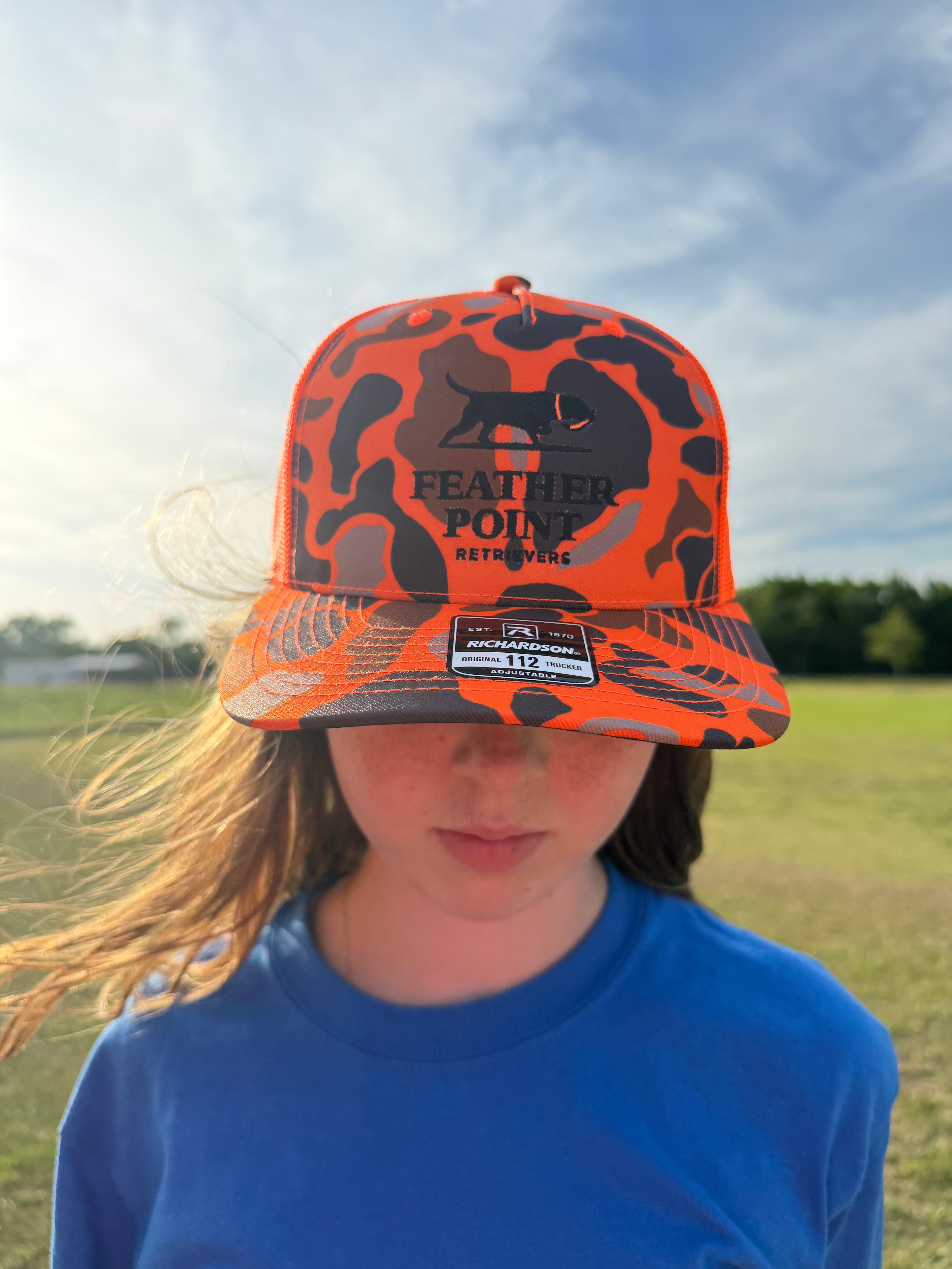 Richardson Blaze Orange Camo Hat